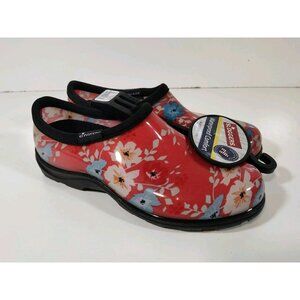 Sloggers Waterproof Gardening Shoes Women's Size 8 Coral Floral Fun NWT Made USA